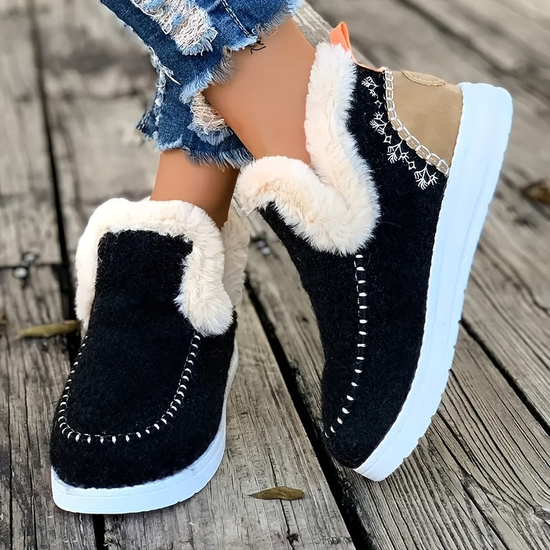 Women's Orthopedic Fleece Slip-On Boots