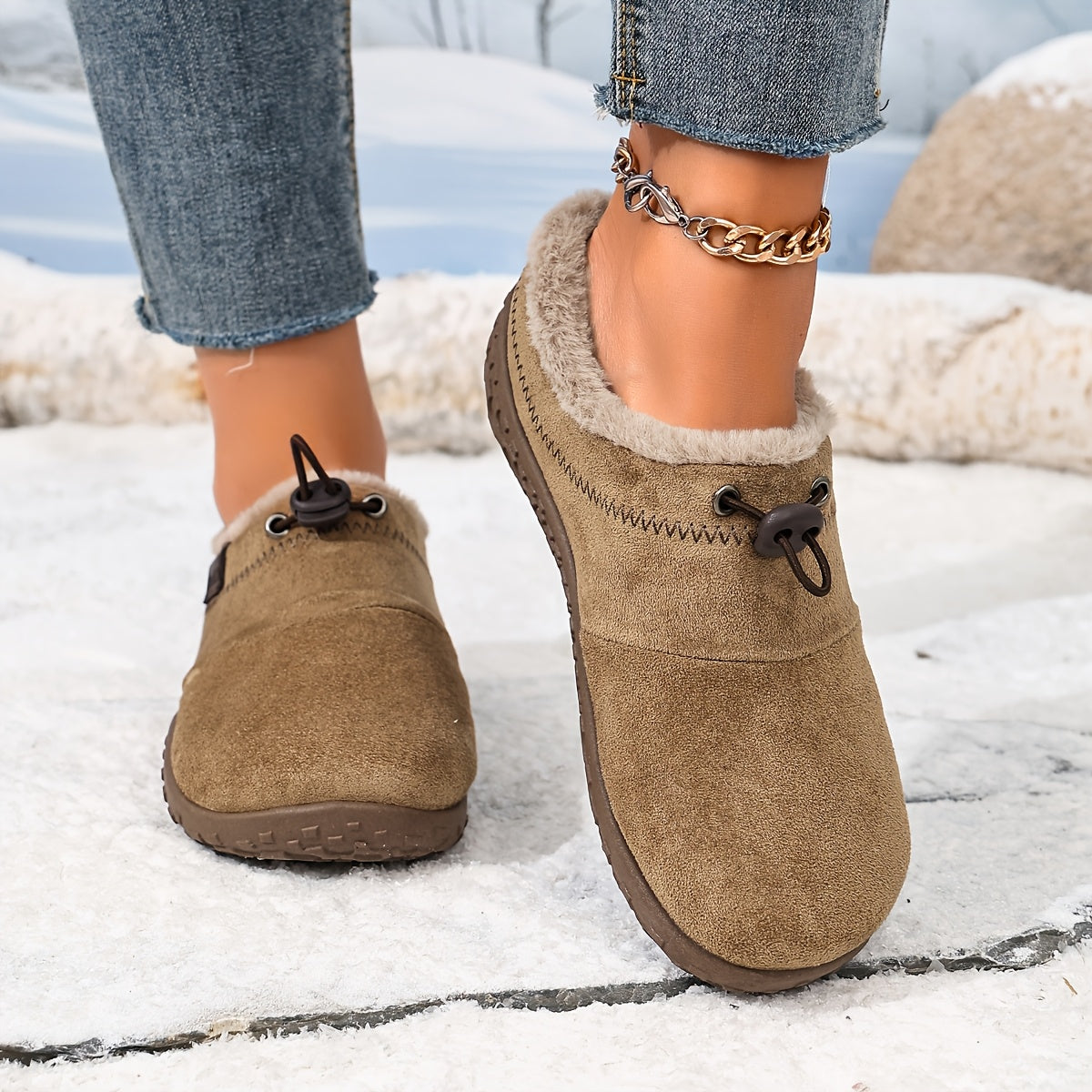 Women's Orthopedic Fleece-Lined Clogs – Warm Comfort & Arch Support