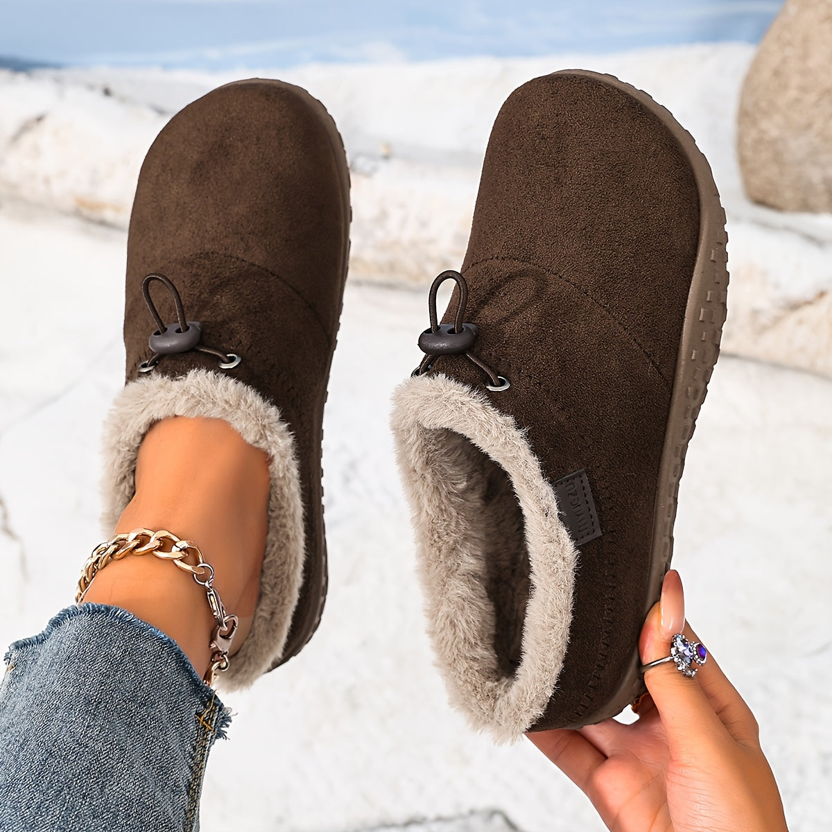 Women's Orthopedic Fleece-Lined Clogs – Warm Comfort & Arch Support