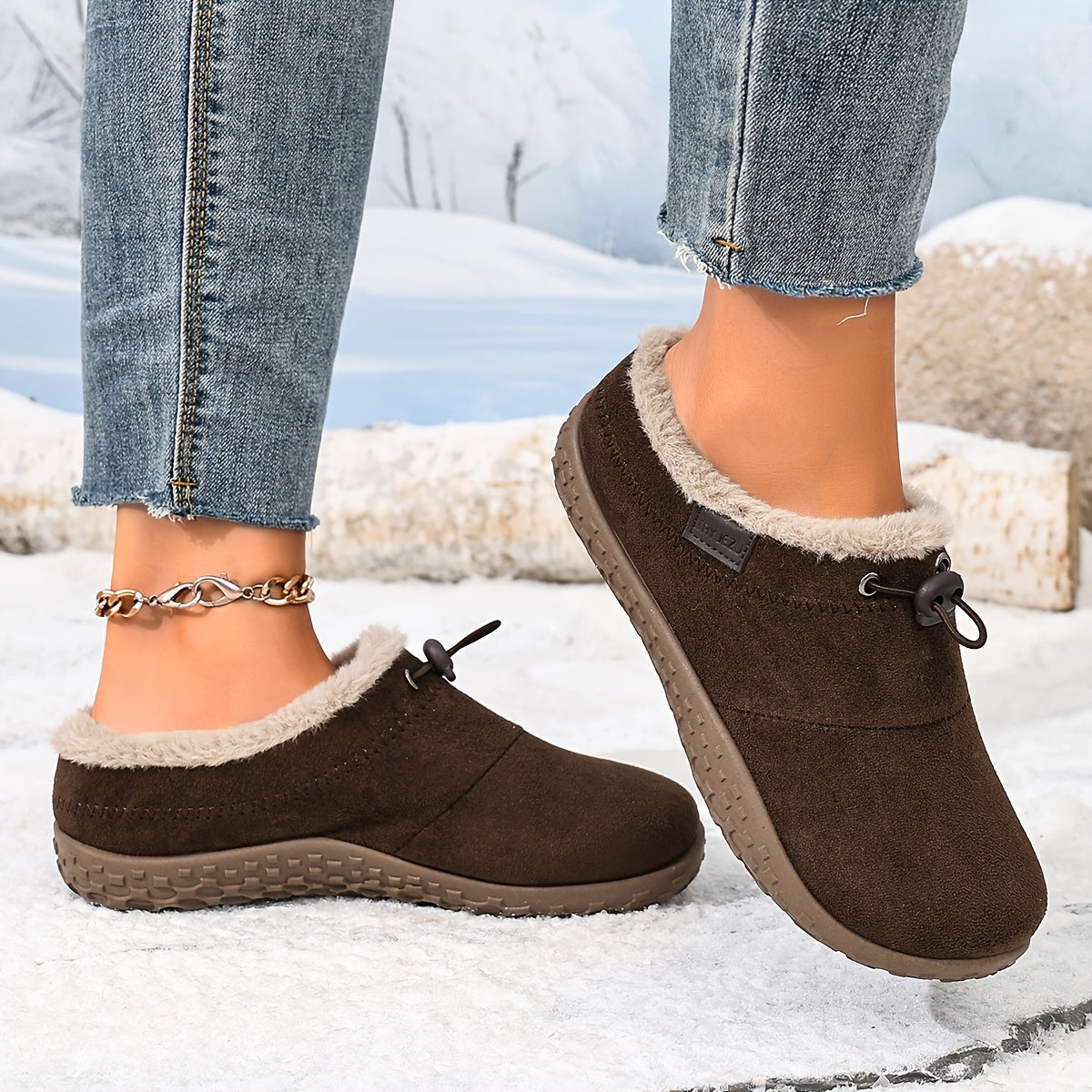 Women's Orthopedic Fleece-Lined Clogs – Warm Comfort & Arch Support