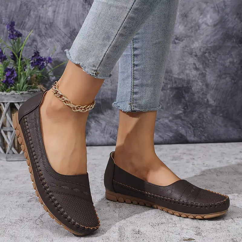 Orthopedic leather shoes