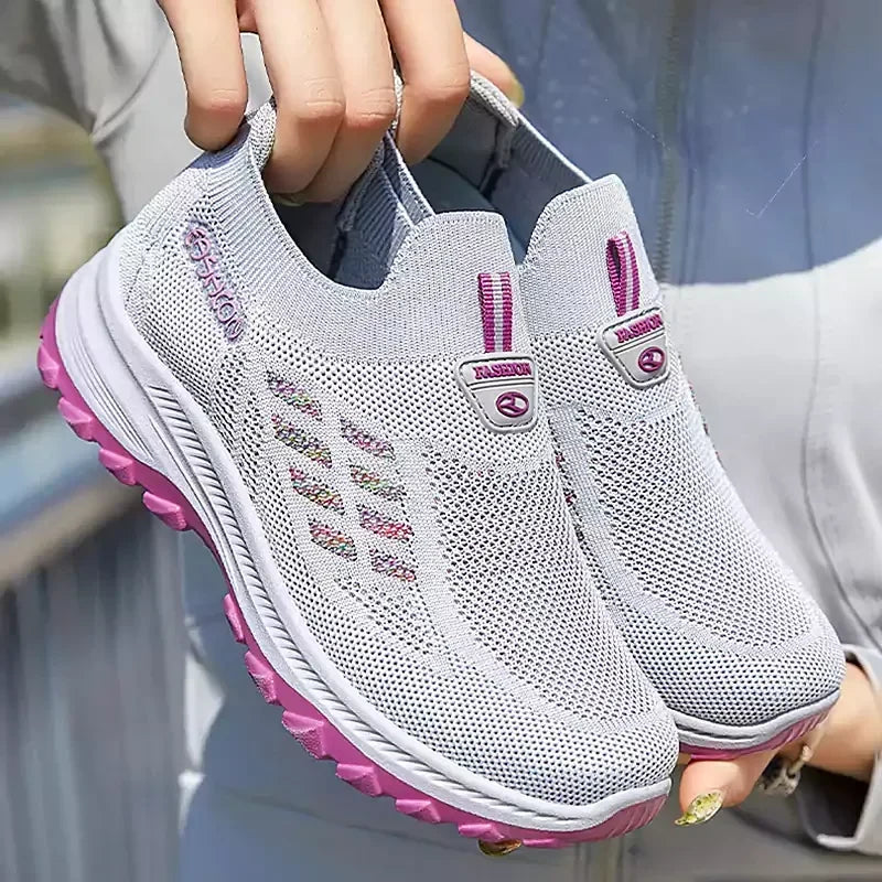 Fly Knit Slip-on Shoes – Orthopedic Support, Breathable Comfort & Perfect for All-Day Wear