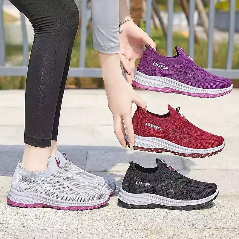 Fly Knit Slip-on Shoes – Orthopedic Support, Breathable Comfort & Perfect for All-Day Wear