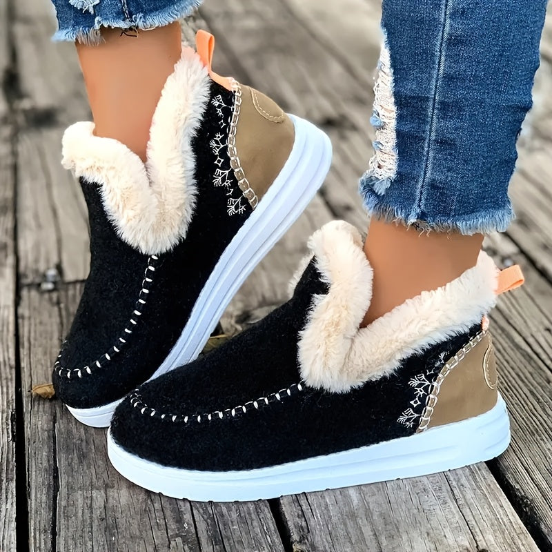 Women's Orthopedic Fleece Slip-On Boots