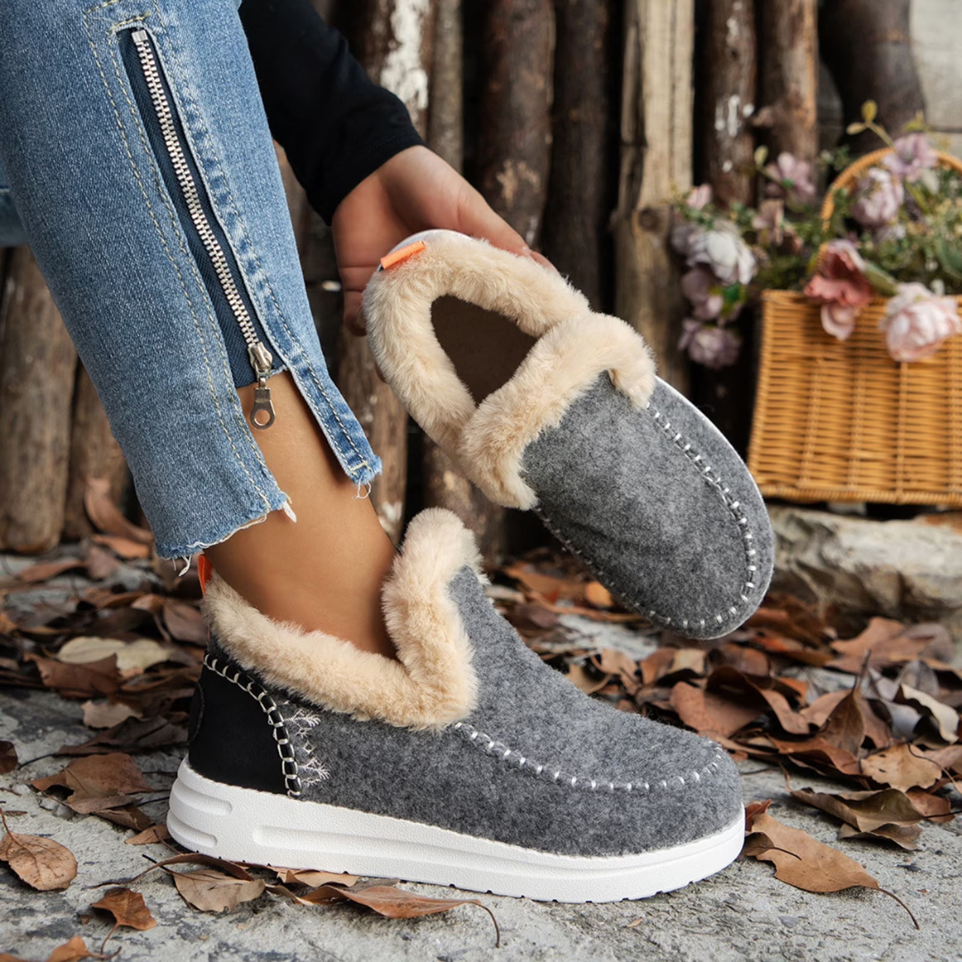 Women's Orthopedic Fleece Slip-On Boots