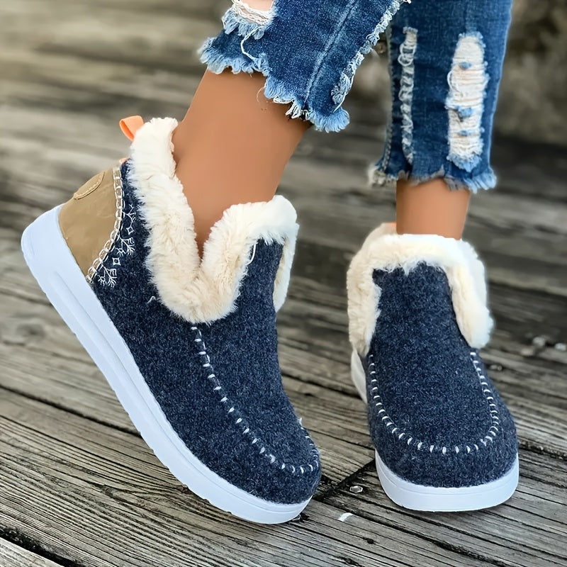 Women's Orthopedic Fleece Slip-On Boots