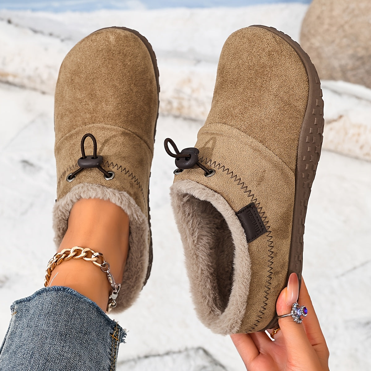 Women's Orthopedic Fleece-Lined Clogs – Warm Comfort & Arch Support