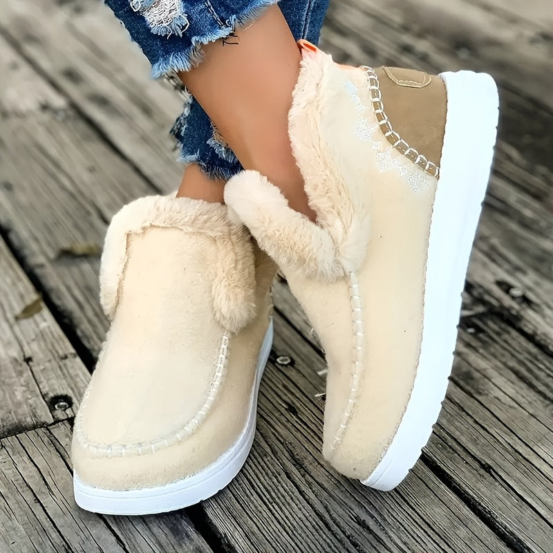 Women's Orthopedic Fleece Slip-On Boots