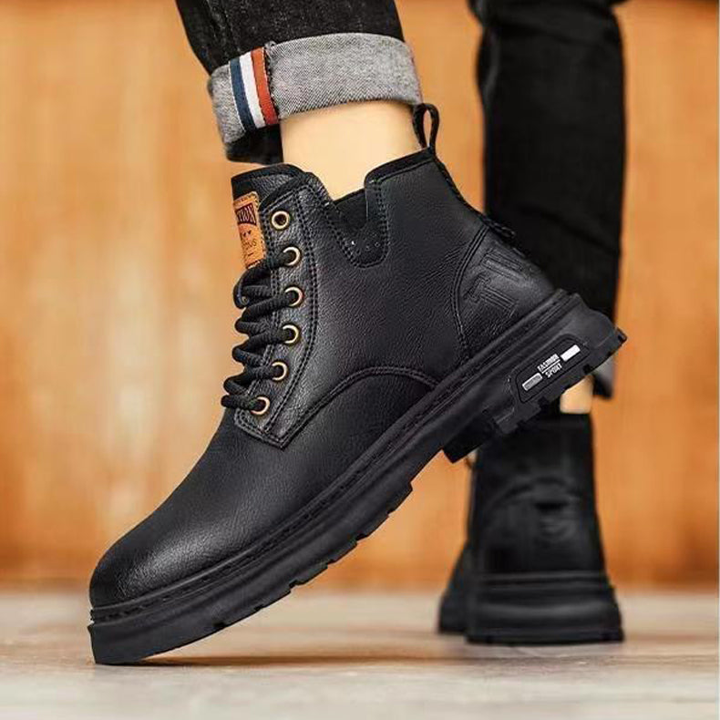 Men’s Orthopedic Leather Boots – Anti-Slip, Durable, All-Day Comfort