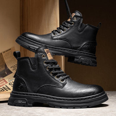 Men’s Orthopedic Leather Boots – Anti-Slip, Durable, All-Day Comfort