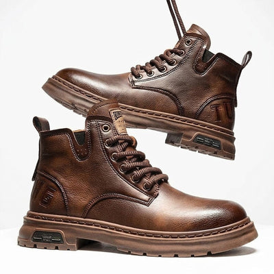 Men’s Orthopedic Leather Boots – Anti-Slip, Durable, All-Day Comfort