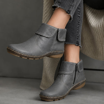 Women's Orthopedic Comfort Round-Toe Ankle Boots