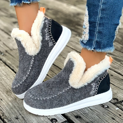 Women's Orthopedic Fleece Slip-On Boots