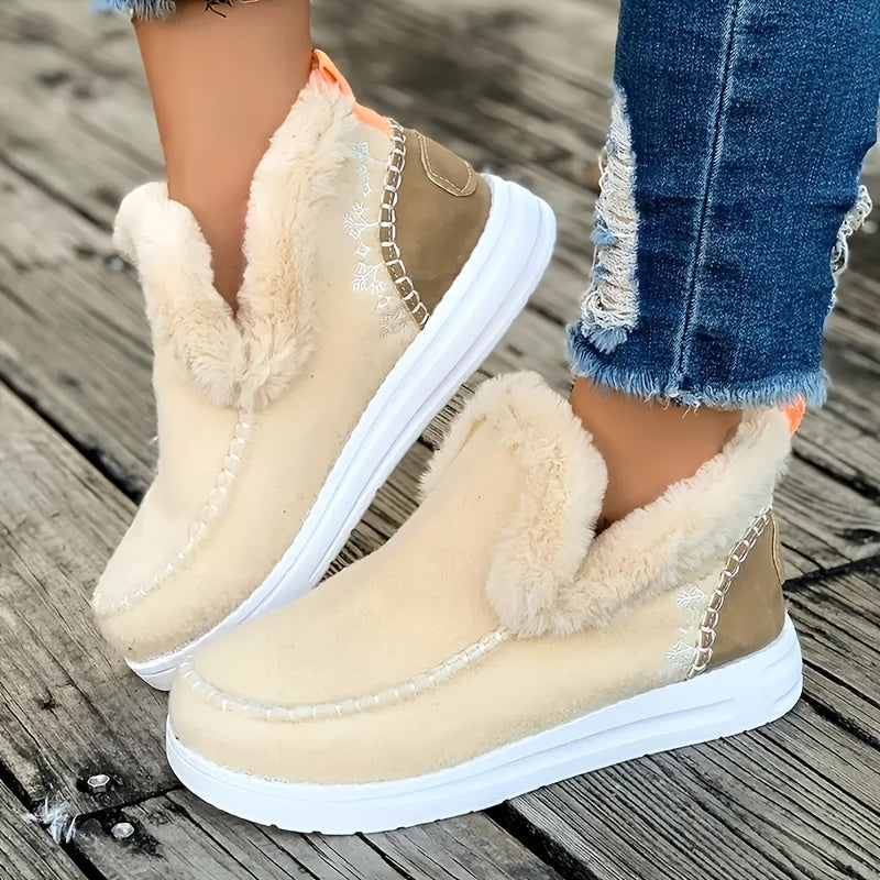 Women's Orthopedic Fleece Slip-On Boots