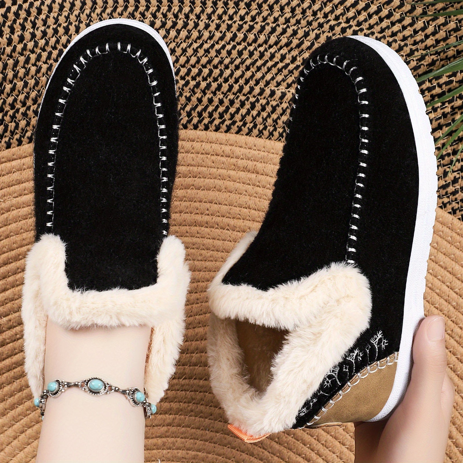 Women's Orthopedic Fleece Slip-On Boots