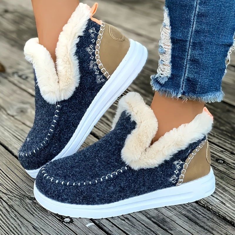 Women's Orthopedic Fleece Slip-On Boots
