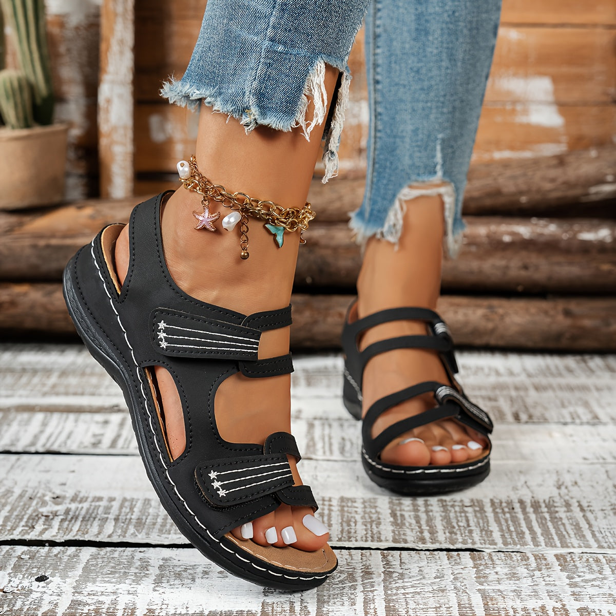Women's orthopedic sandals with thick, comfortable, and soft soles
