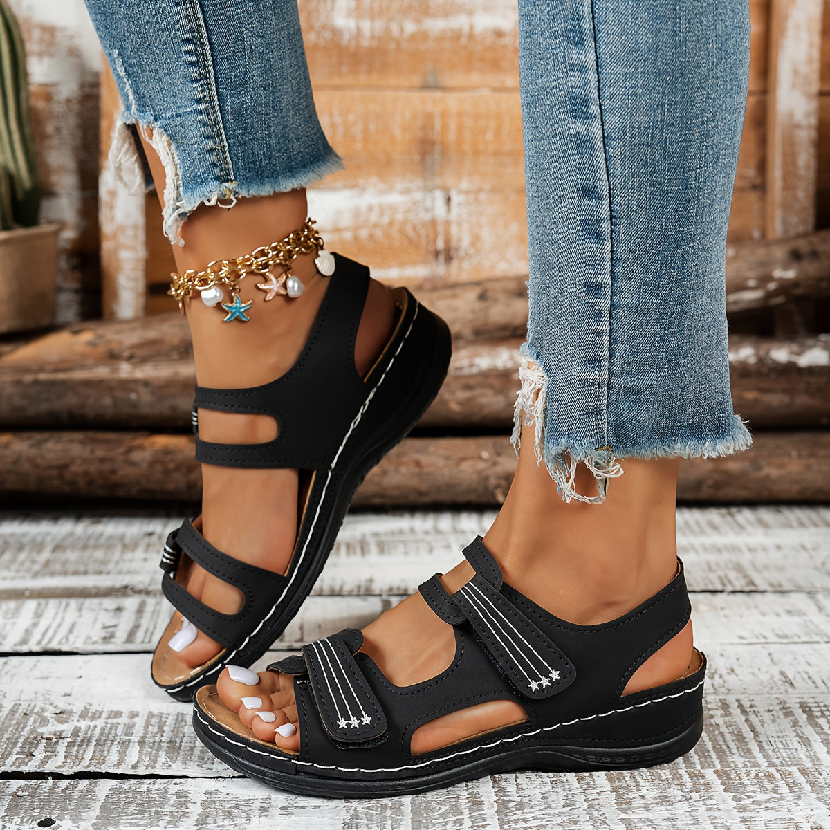 Women's orthopedic sandals with thick, comfortable, and soft soles