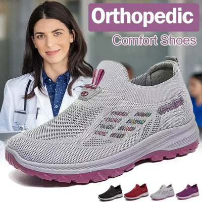 Fly Knit Slip-on Shoes – Orthopedic Support, Breathable Comfort & Perfect for All-Day Wear