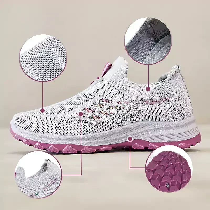 Fly Knit Slip-on Shoes – Orthopedic Support, Breathable Comfort & Perfect for All-Day Wear